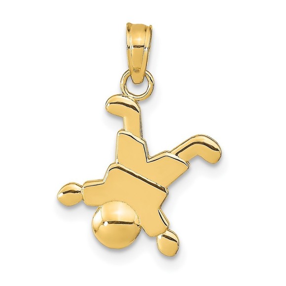 10K Gold Little Boy Pendant - Picture 1 of 4